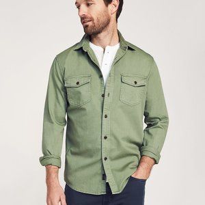 Brand New Faherty Radar Herringbone Shirt Small